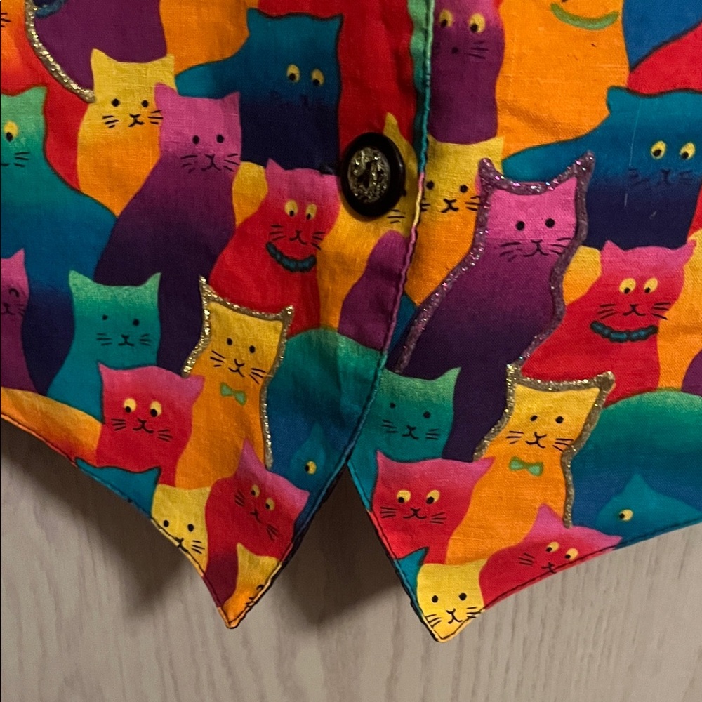Colorful Cat Print Vest - Picture 4 of 11